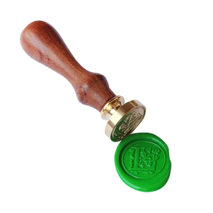 Pattern Customized Retro Wax Seal Stamp with Rosewood Handle