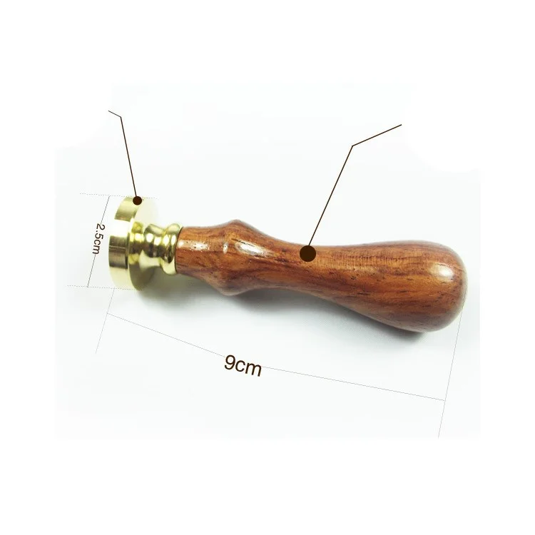 Pattern Customized Retro Wax Seal Stamp with Rosewood Handle