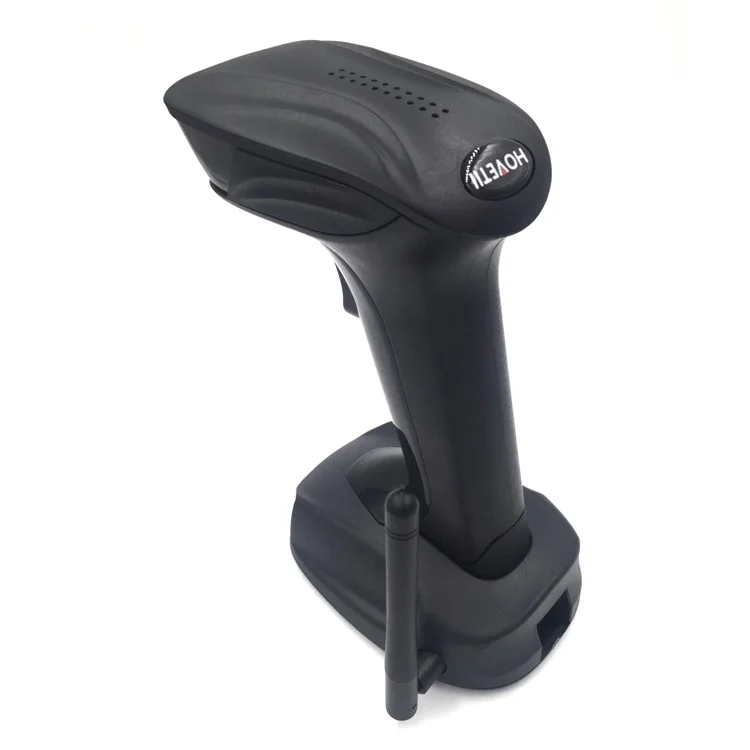 HY2440 433Mhz Wireless Socket 2D Barcode Reader - Black