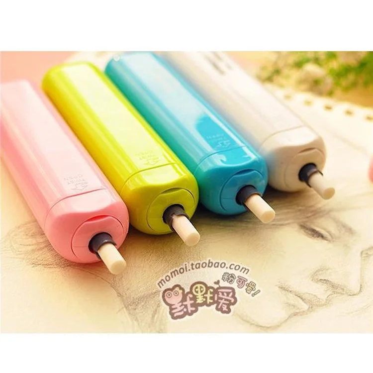 Battery Operated Eraser Electric Eraser Automatic School Supplies Stationery - Beige