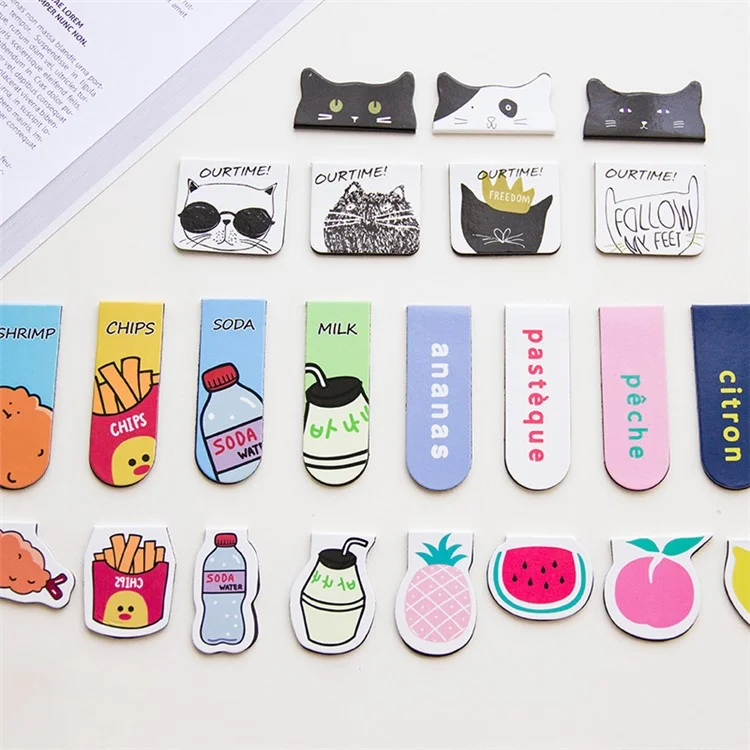 Cute Cartoon Magnetic Page Clips Bookmarks