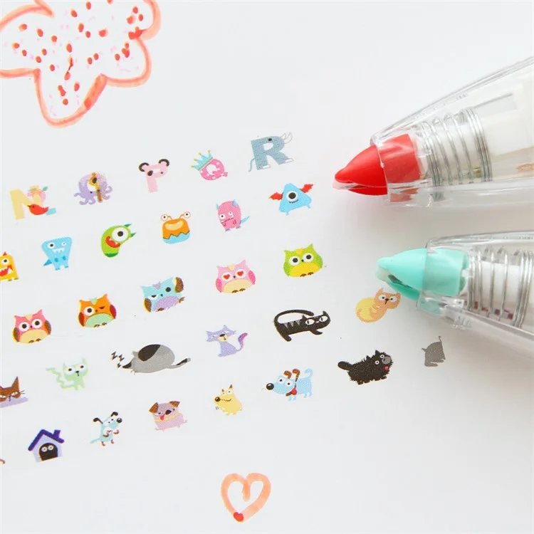 UOOPAI Cute Cartoon Lovely Animal Fashion (Flower) DIY Correction Tape/Colored Tape/Diary Decor Tape