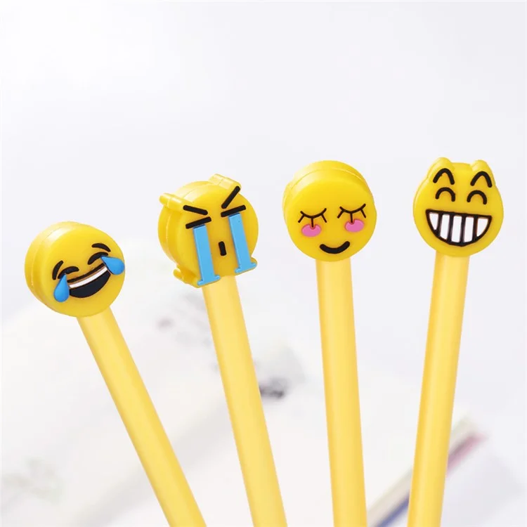 Novelty Funny face Gel-ink Pen 0.5 mm Cute Roller Ball Pens  Office School Supplies 10pcs - Green