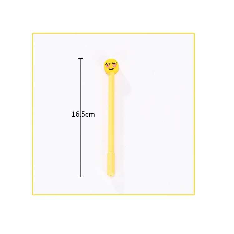 Novelty Funny face Gel-ink Pen 0.5 mm Cute Roller Ball Pens  Office School Supplies 10pcs - Green