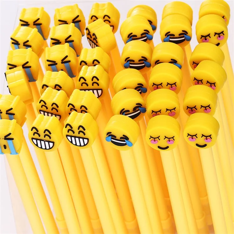 Novelty Funny face Gel-ink Pen 0.5 mm Cute Roller Ball Pens  Office School Supplies 10pcs - Green