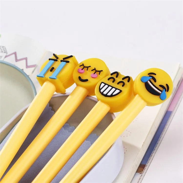 Novelty Funny face Gel-ink Pen 0.5 mm Cute Roller Ball Pens  Office School Supplies 10pcs - Green