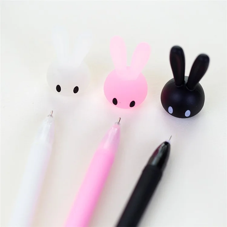 Lovely Cartoon Rabbit Gel Ink Pen Novelty Cartoon Pen (Black Ink)