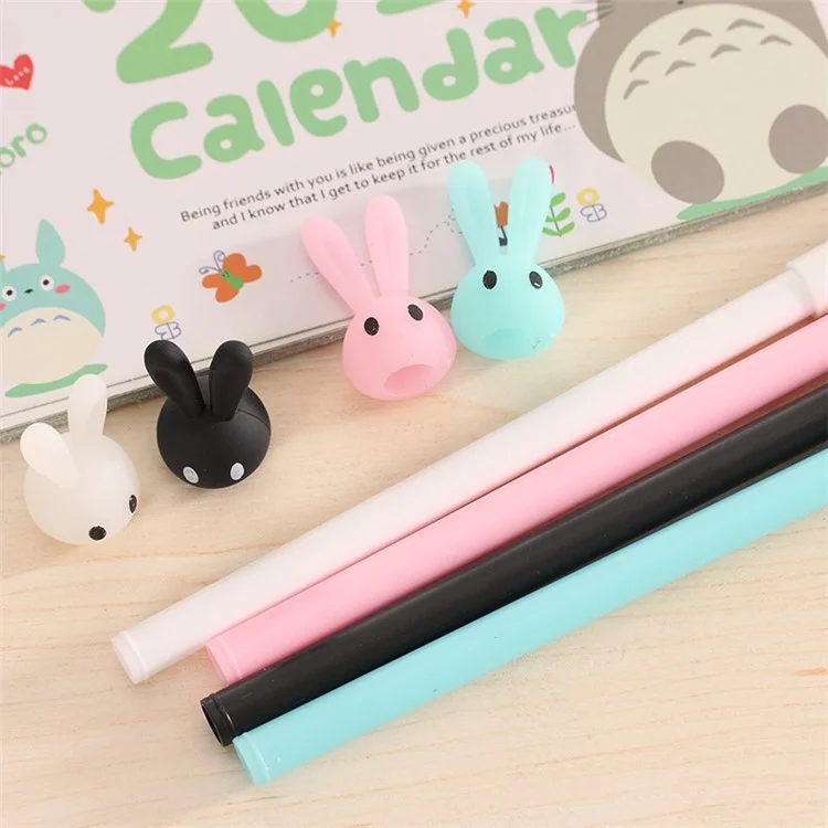Lovely Cartoon Rabbit Gel Ink Pen Novelty Cartoon Pen (Black Ink)