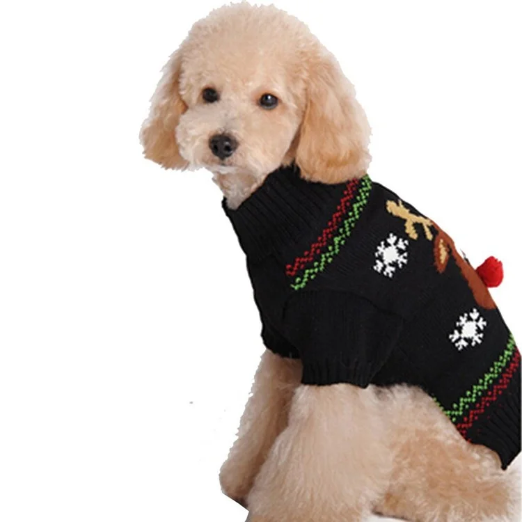 Costume Sweater Deer Puppy Clothes Winter New Year Christmas for Dog and Cat - XS