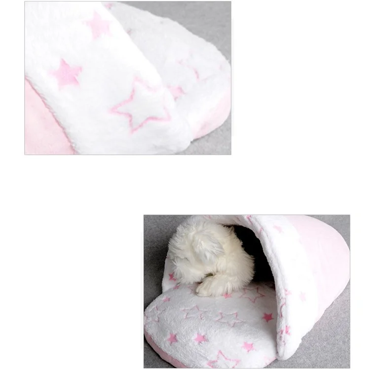 Lovely Slipper Shape Pet Dog Bed Teddy Puppy Cat Indoor House Soft Warm Cushion