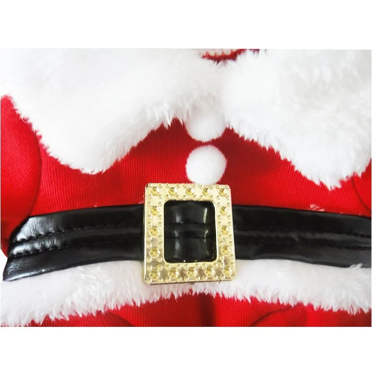 New Santa Dog Costume Christmas Pet Clothes Winter Hoodie Coat Clothes for Dog Pet - S
