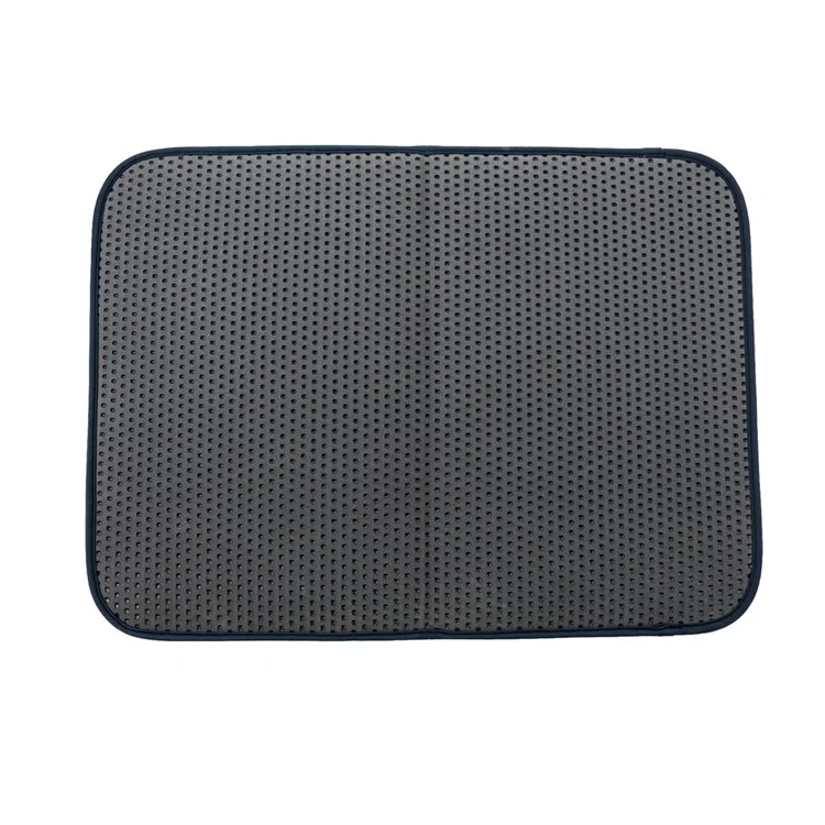 Double-Layer Honeycomb Cat Litter Trapper Mat Non-toxic EVA Mat with Waterproof Bottom Layer - Black