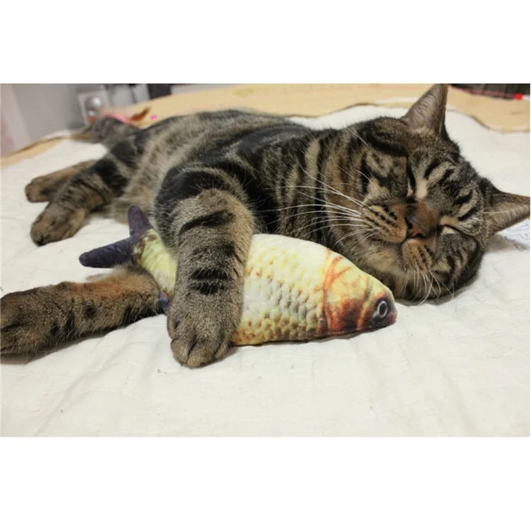 Cat Catnip Mint Fish Toys Kitty Treat Simulated Animal Fish for Kitty - S / Grass Carp