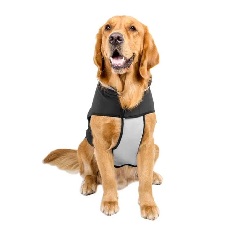 Soft Diving Fabrics Waterproof Dog Jacket Pet Dog Vest Coat - Grey / Size: XXXL