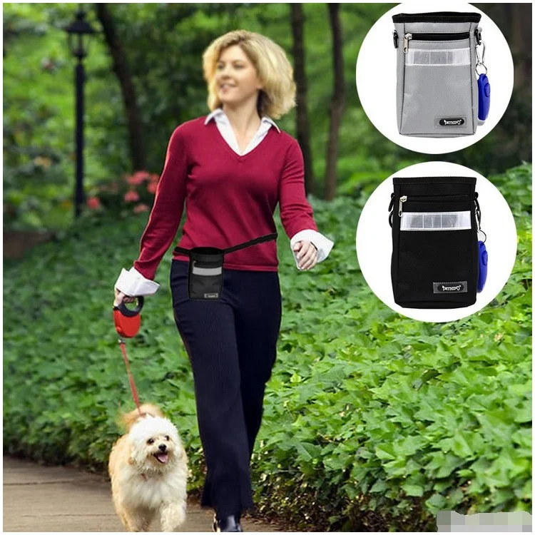 Outdoor Pet Dog Training Waterproof Pouch Bag Carrying Toys/Sweets/Kibble/Keys - Black