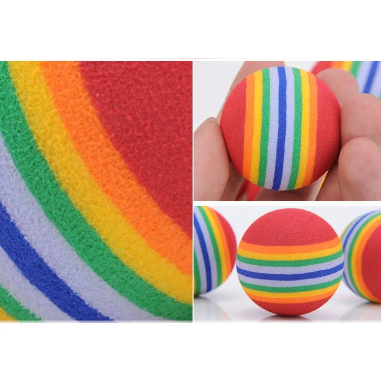 5Pcs/Set Colorized Rainbow Pet Chewing Training Ball Puppy Ball Toy