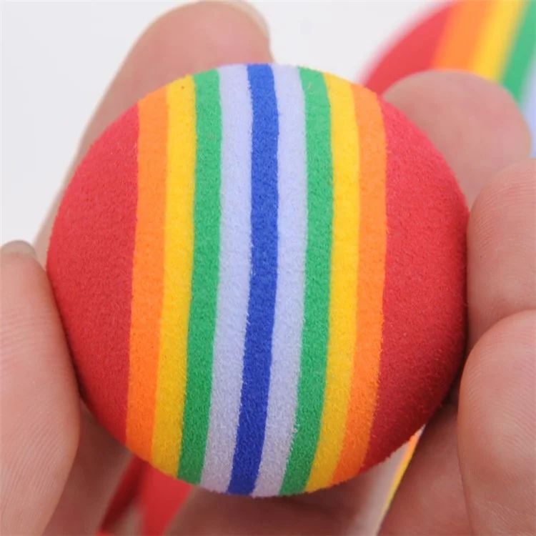 5Pcs/Set Colorized Rainbow Pet Chewing Training Ball Puppy Ball Toy