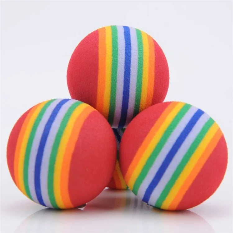 5Pcs/Set Colorized Rainbow Pet Chewing Training Ball Puppy Ball Toy