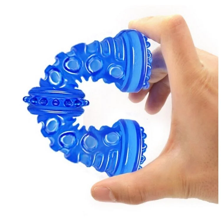 Telo Durado TPR Molar Stick Dings Cleaning Toy Para Perros Para Mascotas, Tamaño: 18 x 5 cm (grande) - Azul