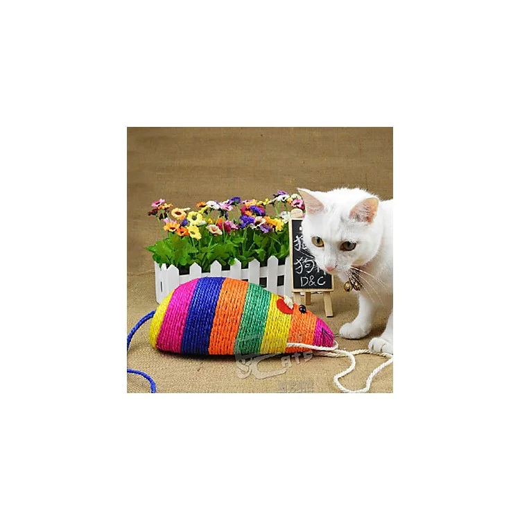Funny Sisal Mouse Model Cat Scratch Board Toy Pet Product