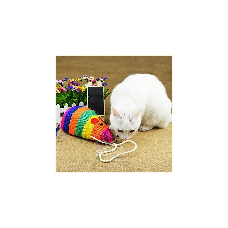 Funny Sisal Mouse Model Cat Scratch Board Toy Pet Product