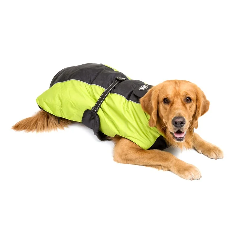 Waterproof Dog Jacket Pet Dog Warm Vest Coat - Green / Size: XXXL