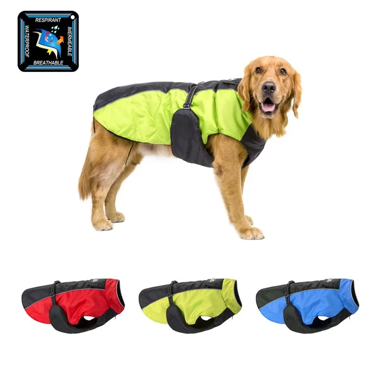 Waterproof Dog Jacket Pet Dog Warm Vest Coat - Green / Size: XXXL