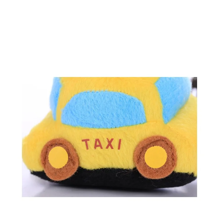 Car Shape Soft Plush Car Toy with Sound for Pet Dog Cat - Yellow