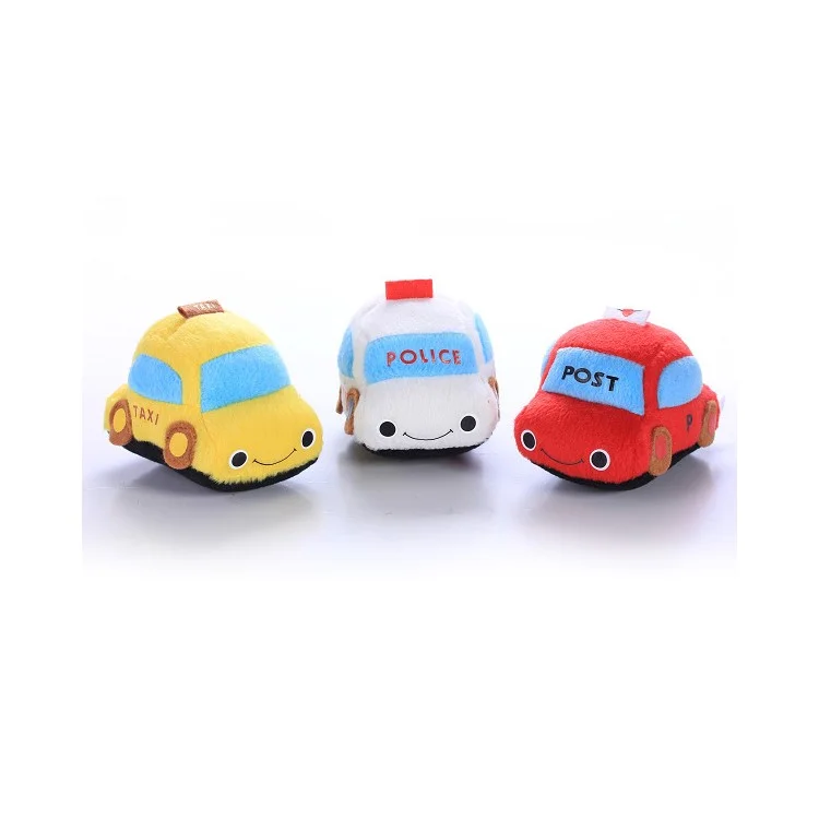 Car Shape Soft Plush Car Toy with Sound for Pet Dog Cat - Yellow