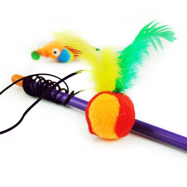 Cute Colorful Flocking Mouse Tease Cat Toy with Catnip for Pet Cat