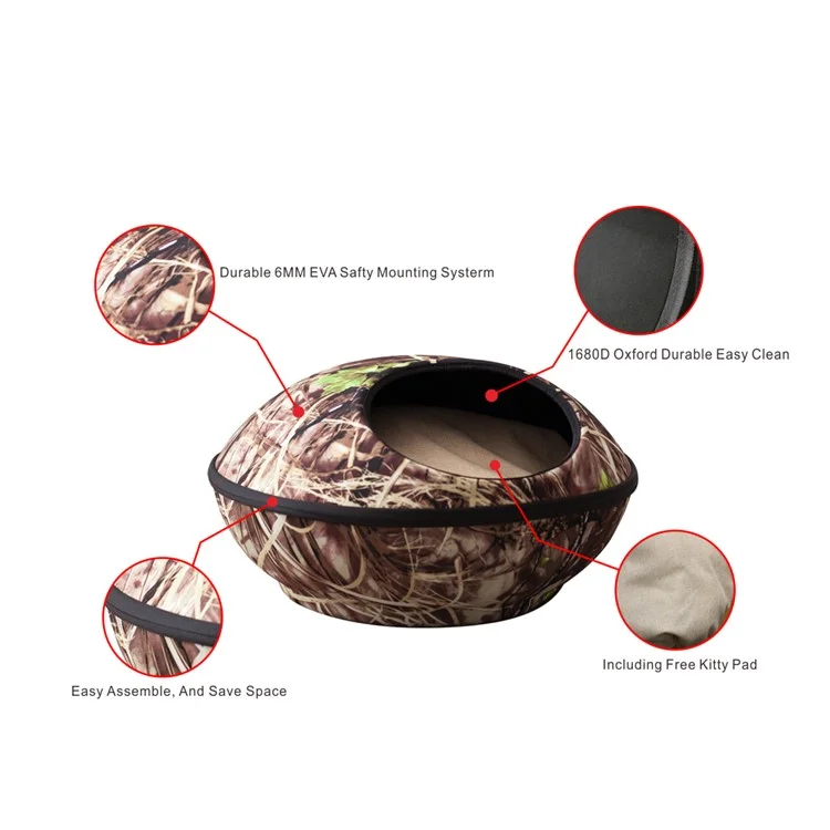 Egg-shaped Detachable Cozy Cat Cave Bed - Tree Branch