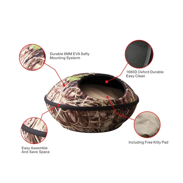 Egg-shaped Detachable Cozy Cat Cave Bed - Tree Branch