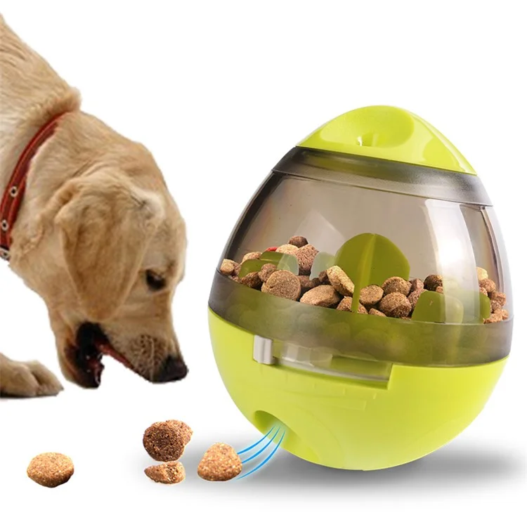 Tumbler Shape Pet Dog Chew Toy Leaky Food Ball Food Dispensing Ball - Green