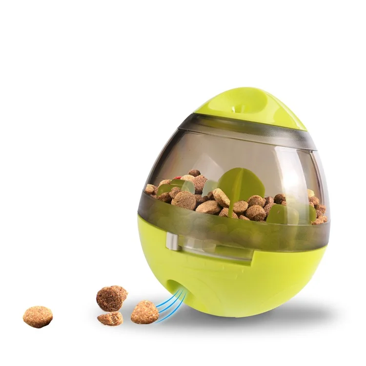 Tumbler Shape Pet Dog Chew Toy Leaky Food Ball Food Dispensing Ball - Green