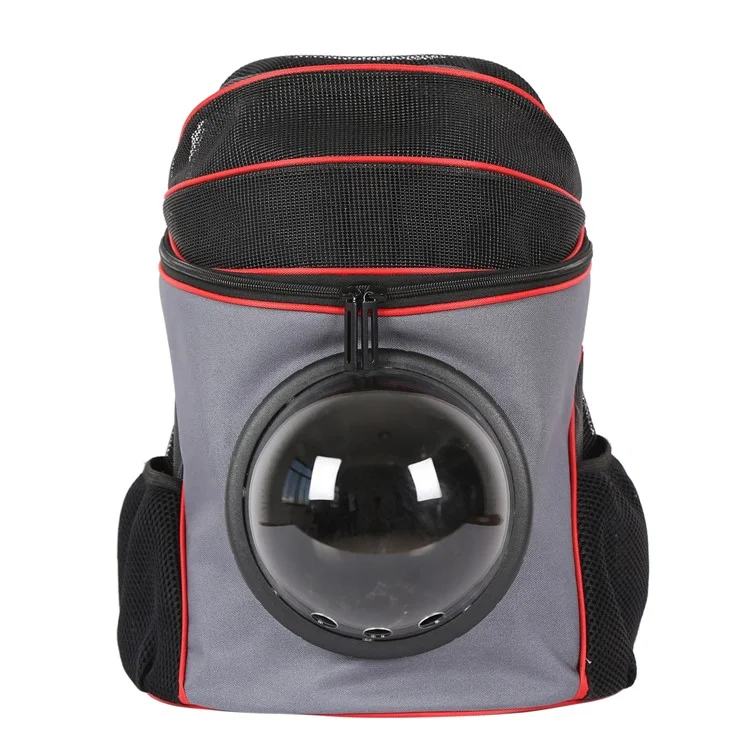 Fashionable Space Cabin Pet Carrier Bag Travel Cat Dog Carrier Breathable Backpack - Grey