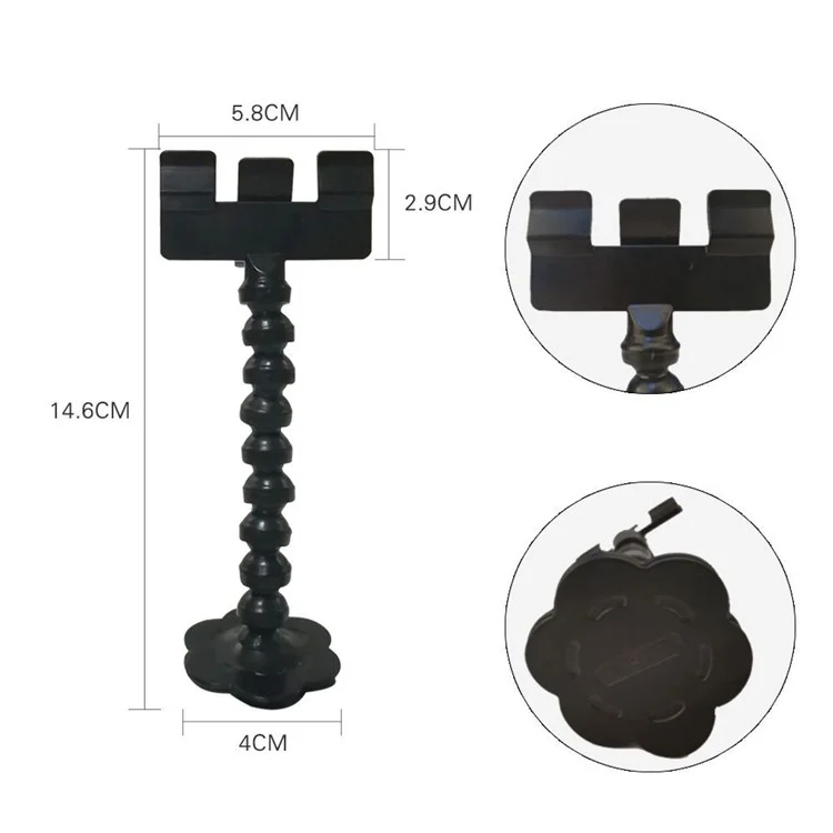 Portable Pet Selfie Stick Phone Attachment Dog Cat Take Photos Training Tool - Black