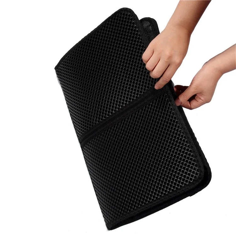 Four-fold Waterproof Non-toxic EVA Honeycomb Cat Litter Mat Anti-slip Cat Feeding Resting Mat