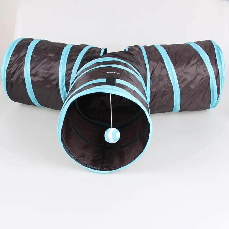 3 Canali Pieghevole Pet Dog Giocattolo Tunnel Rotolo Cucciolo Cucciolo Gatto Letto Tenda Lettino Con Palla Campana