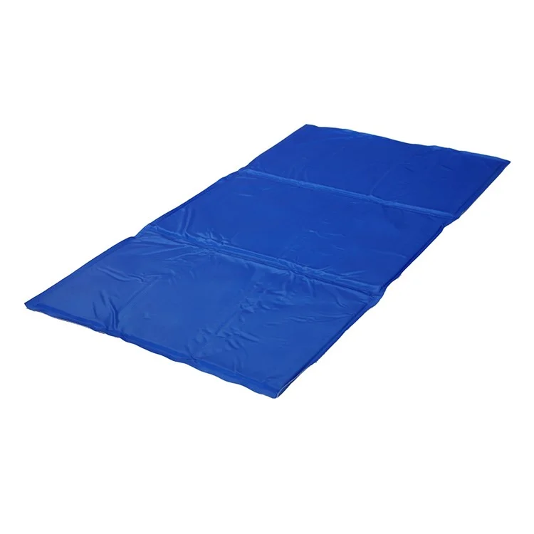 Reusable Pet Dog Cat Self Cooling Mat Pad, Size: L (50 x 90cm) - Blue