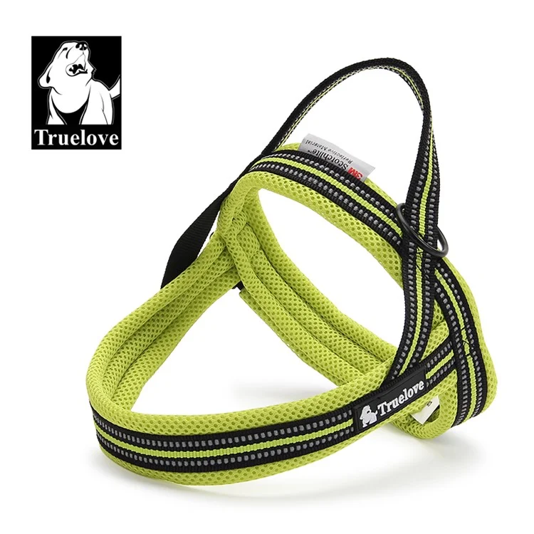 TRUELOVE Reflective Nylon Mesh Pet Doggy Shoulder Belt - Green / L Size