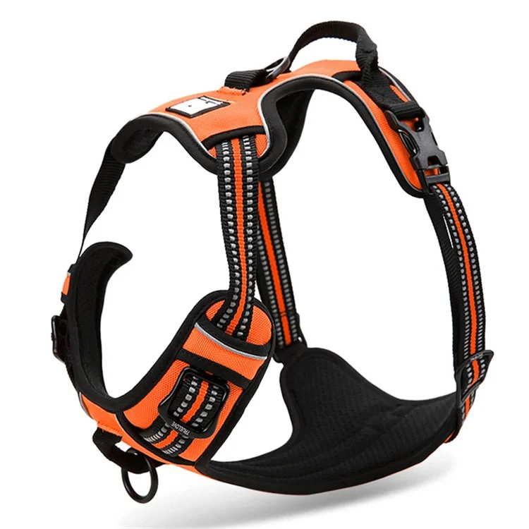 TRUELOVE No-Pull Dog Harness Outdoor Adventure Pet Vest with Handle (TLH5651) - Orange / Size: M