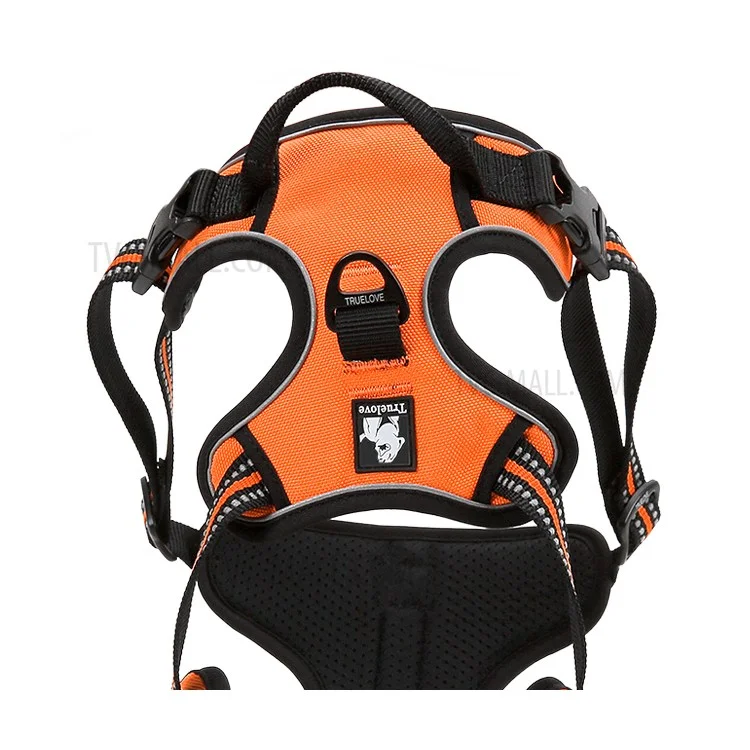 TRUELOVE No-Pull Dog Harness Outdoor Adventure Pet Vest with Handle (TLH5651) - Orange / Size: M