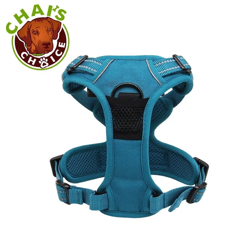 TRUELOVE Dog Harness Vest Stripe Réfléchissant Avec Poignée (TLH5651) - Bleu / Taille M