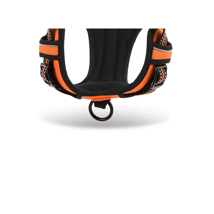 TRUELOVE No Pull Reflective Mesh Adjustable Dog Harness (TLH5651) - Orange / Size: S