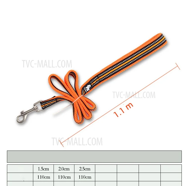 TRUELOVE Walking Dog Strap Nylon Mesh Paded Pet Leash 110 x 2.0cm - Green / M Size