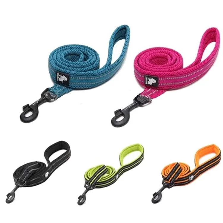 TRUELOVE Reflective Belt Nylon Mesh Paded Pet Doggy Strap 110 x 1.5cm  - Rose / S Size