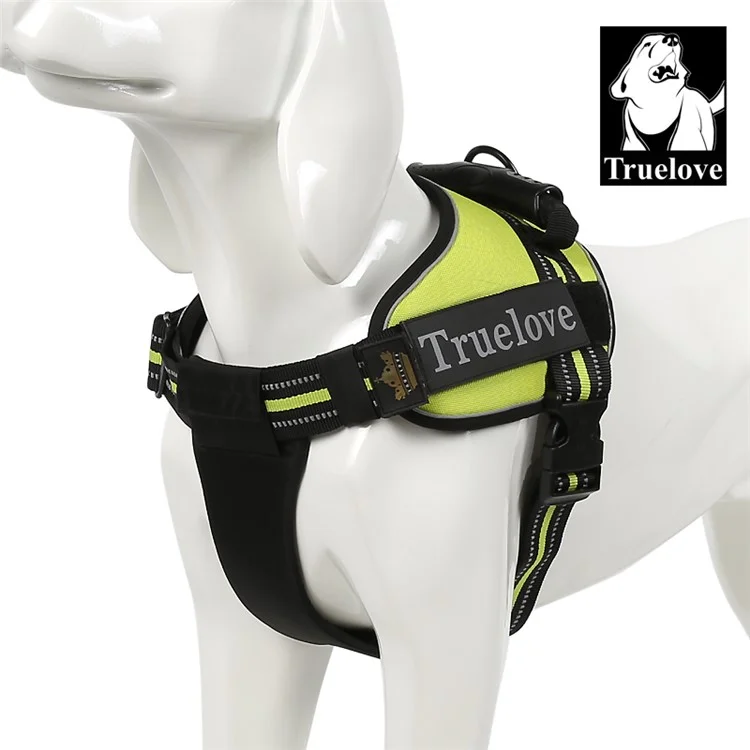 TRUELOVE Adjustable Harness Chest Fetch Strap Middle/Large Dog Thoracic Dorsal Vest - Green / L Size
