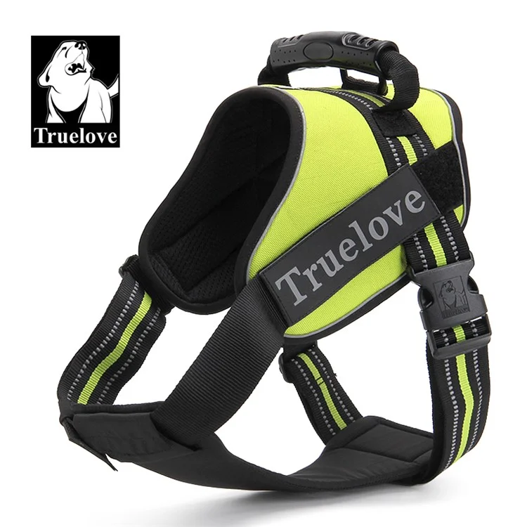 TRUELOVE Adjustable Harness Chest Fetch Strap Middle/Large Dog Thoracic Dorsal Vest - Green / L Size
