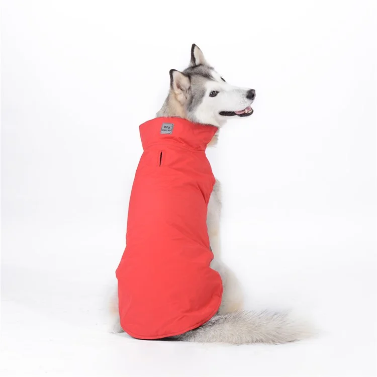 Waterproof Pet Clothes Dog Sports Coat Autumn and Winter Dog Jacket Dog Vest - Red / Size: 3XL