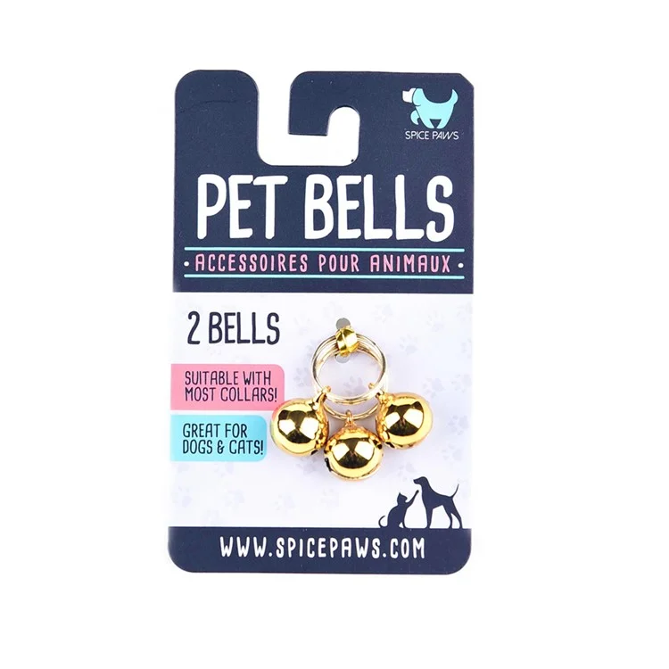 2 pcs/Set Bells Charm Pendants Jewelry for Pet Dog Cat Necklace Collar - Silver Color
